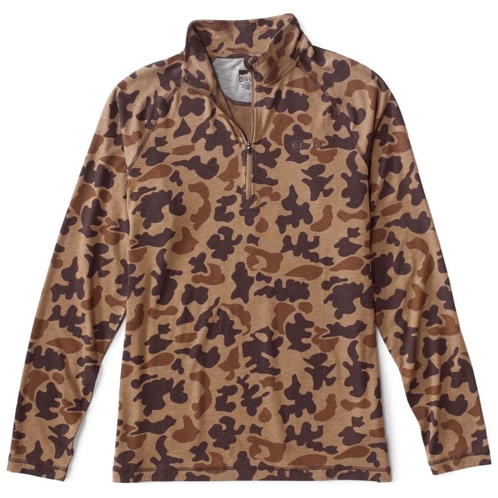 Orvis Men's DriCast Printed 1/4-Zip Pullover in 1971 Camo